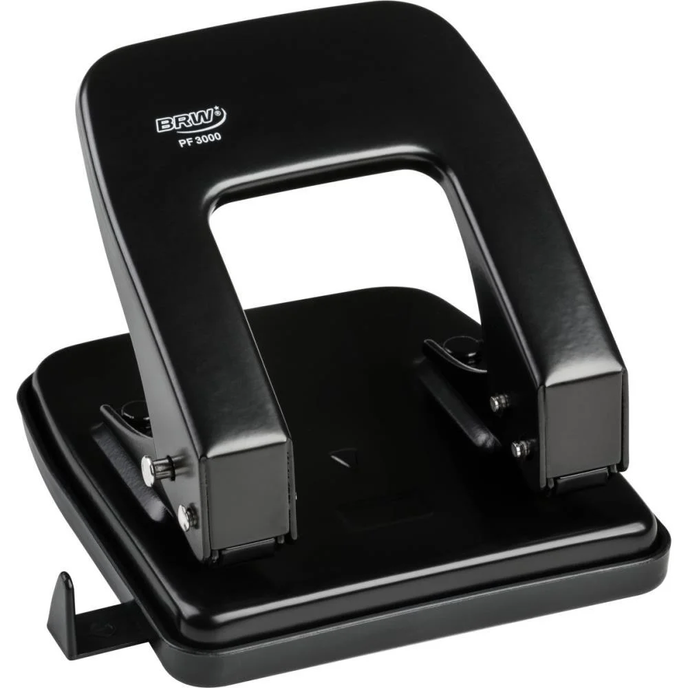 PERFURADOR DE PAPEL METAL 2 FUROS P/35FLS PRETO BRW (UNIDADE) - imagem 3