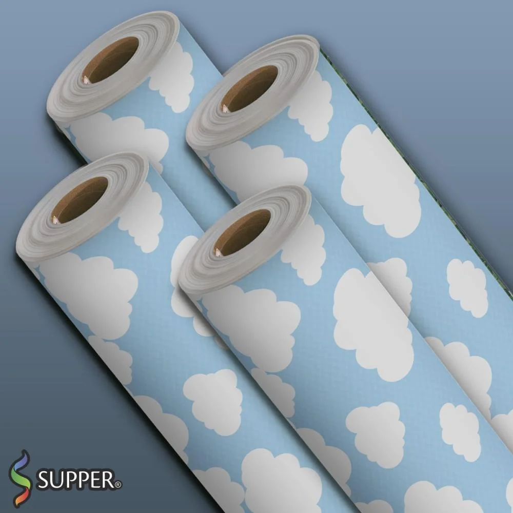 TNT ESTAMPADO 1,40M 40G NUVEM BABY AZUL SUPPER (RL-25MTS) - imagem 4