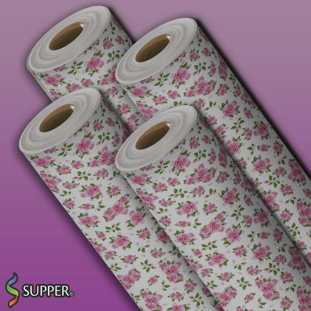 TNT ESTAMPADO 1,40M 40G ROSAS COR DE ROSA SUPPER (RL-25MTS) - imagem 4