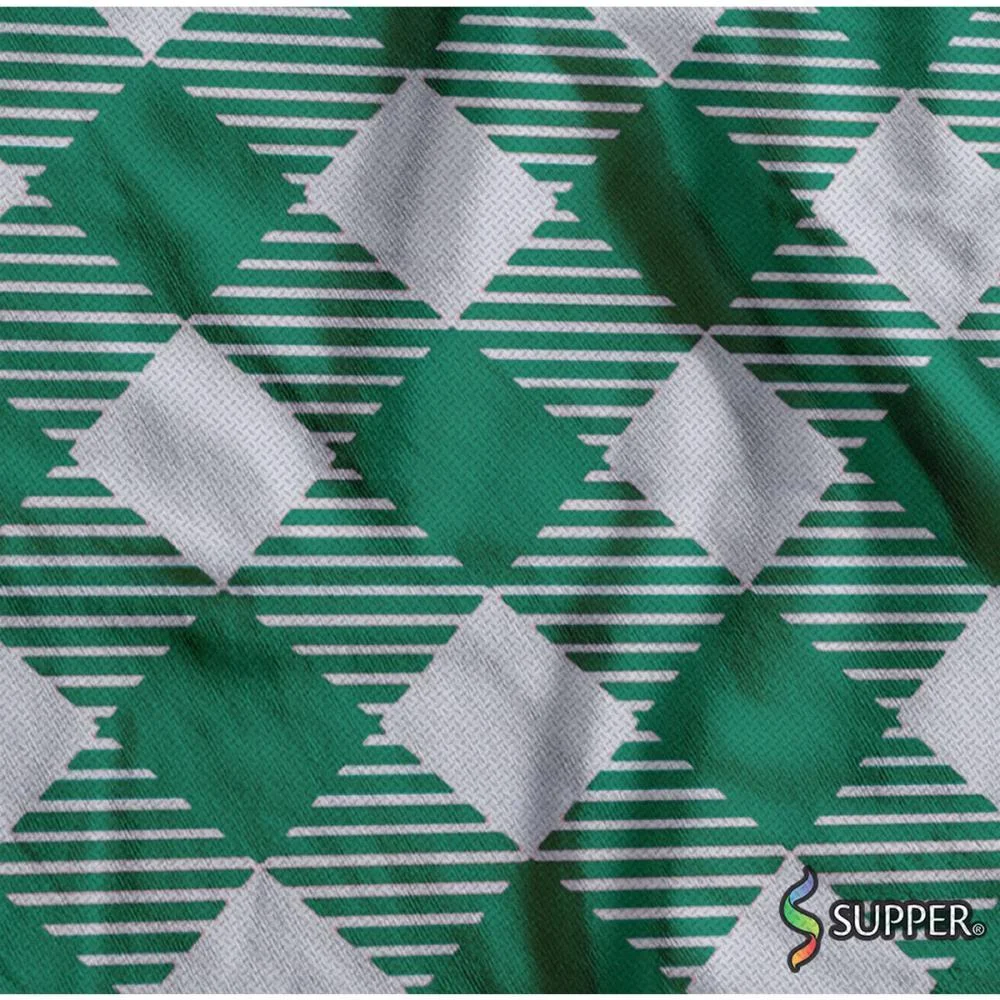 TNT ESTAMPADO 1,40M 40G XADREZAO BRANCO/VERDE SUPPER (RL-25MTS) - imagem 2