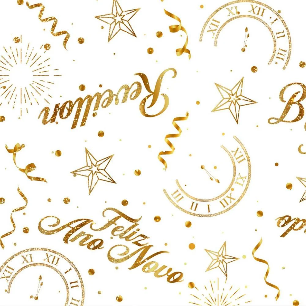 TNT ESTAMPADO 1,40M 40G REVEILLON FUNDO BRANCO MEWI (RL-25MTS) - imagem 3