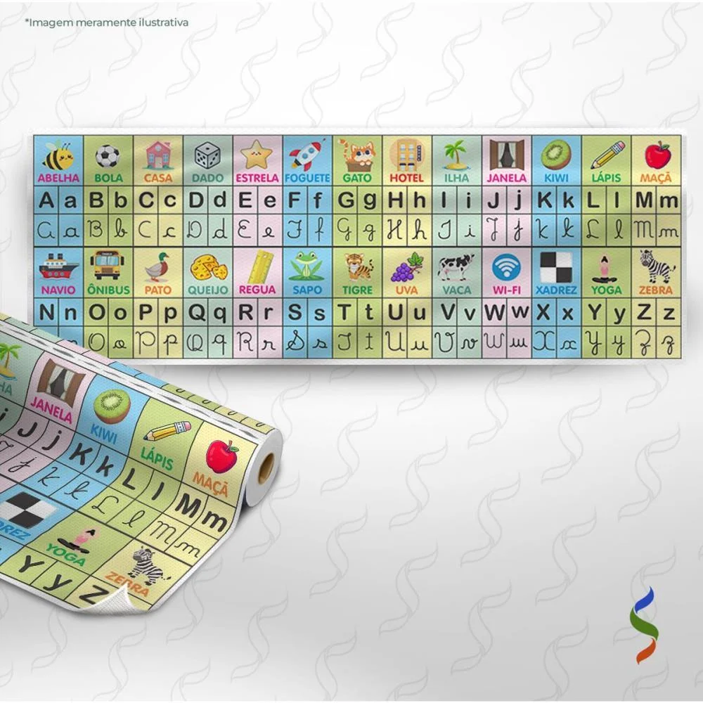 TNT ESTAMPADO 1,40M 40G PAINEL EDUCATIVO ALFABETO PICO SUPPER (RL-25MTS) - imagem 3