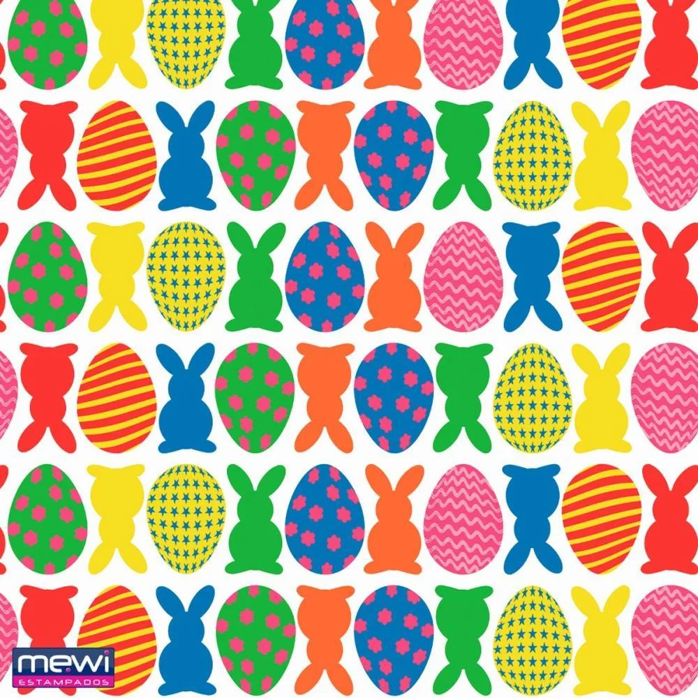TNT ESTAMPADO 1,40M 40G PASCOA ANIMADA MEWI (RL-25MTS) - imagem 3