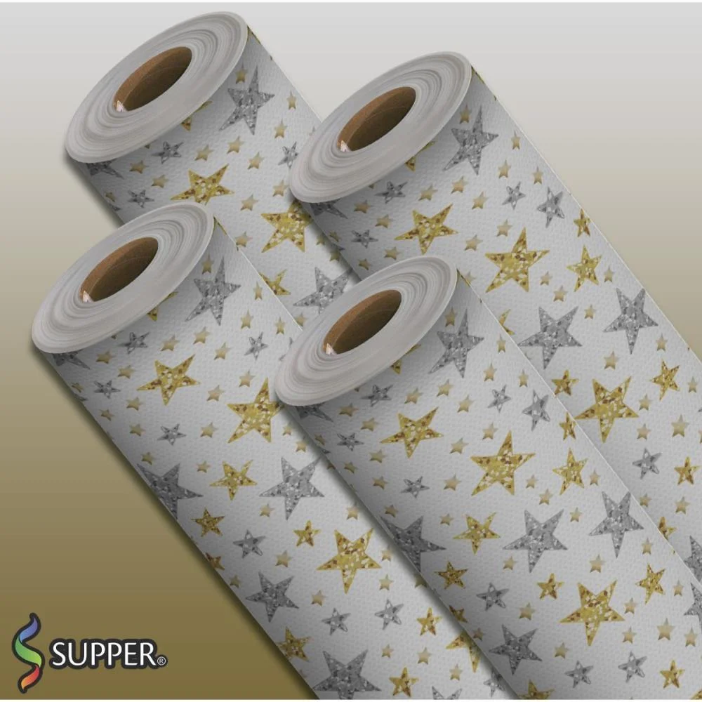 TNT ESTAMPADO 1,40M 40G ESTRELA BRILHO SUPPER (RL-25MTS) - imagem 4