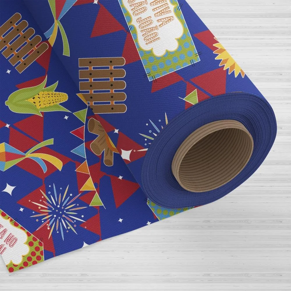 TNT ESTAMPADO 1,40M 40G FESTA NO ARRAIA AZUL MEWI (BO-25MTS) - imagem 4