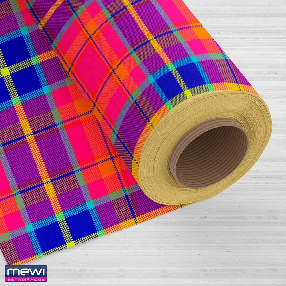 TNT ESTAMPADO 1,40M 40G XADREZ BAO NEAO MEWI (RL-25MTS) - imagem 3