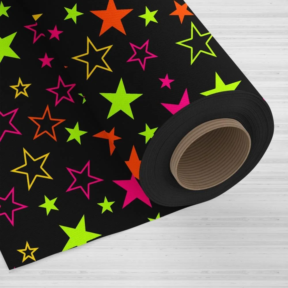 TNT ESTAMPADO 1,40M 40G ESPECIAL ESTRELA NEON MEWI (BO-25MTS) - imagem 4