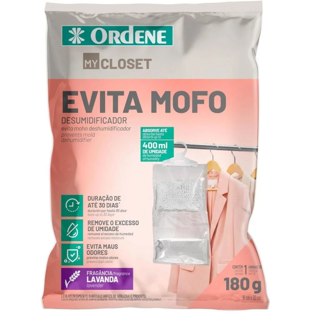 DESUMIDIFICADOR EVITA MOFO PARA ARMARIO 180G ORDENE  - imagem 5