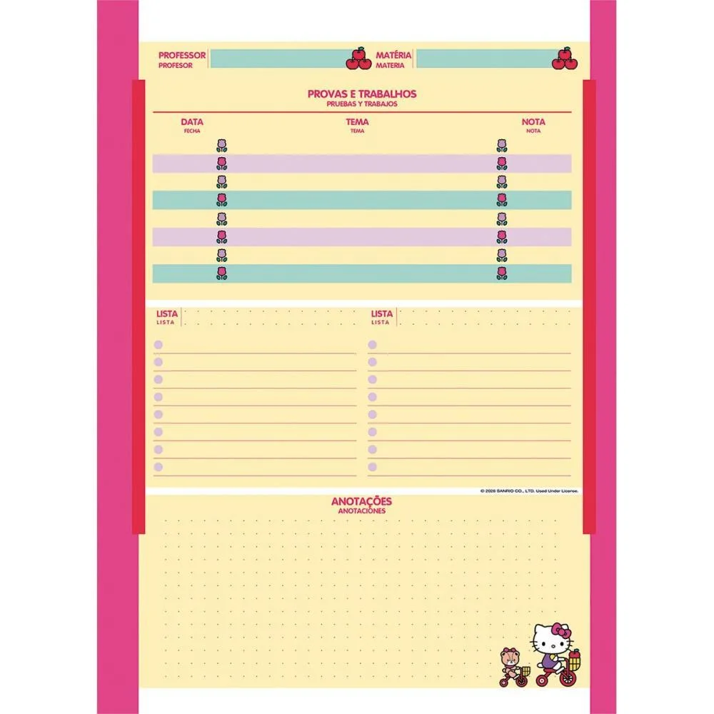CADERNO 01X1 CAPA DURA HELLO KITTY 80FLS. I.A JANDAIA (PCT.C/04) - imagem 11