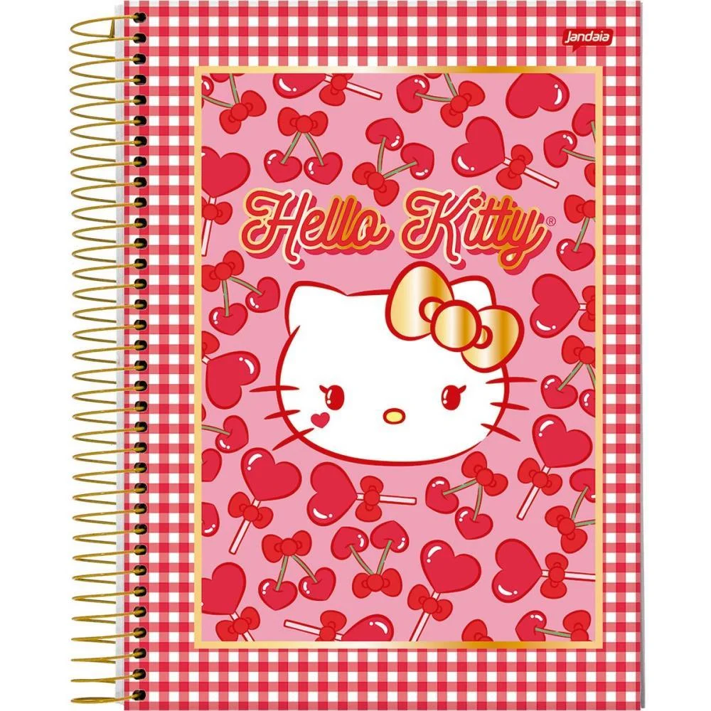CADERNO 01X1 CAPA DURA HELLO KITTY 80FLS. I.A JANDAIA (PCT.C/04) - imagem 4