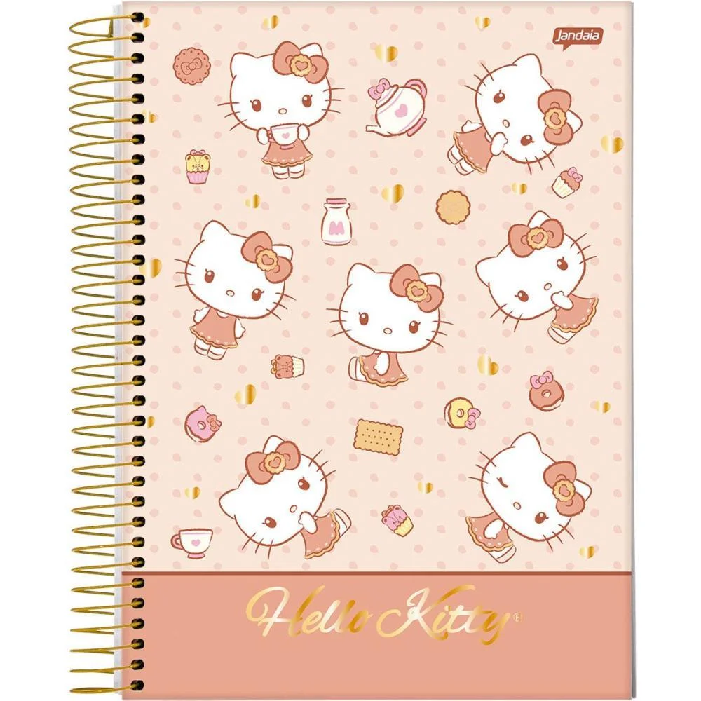 CADERNO 01X1 CAPA DURA HELLO KITTY 80FLS. I.A JANDAIA (PCT.C/04) - imagem 5
