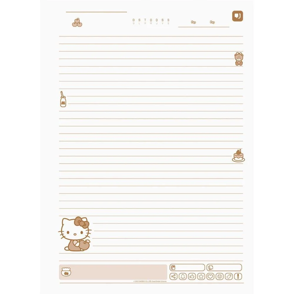 CADERNO 01X1 CAPA DURA HELLO KITTY 80FLS. I.A JANDAIA (PCT.C/04) - imagem 10