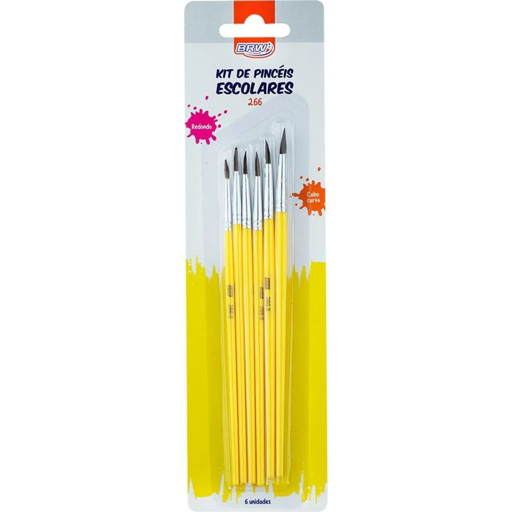 PINCEL ARTESANAL REDONDO 0-2-4-6-8-10 BRW (BL.C/06) - imagem 2