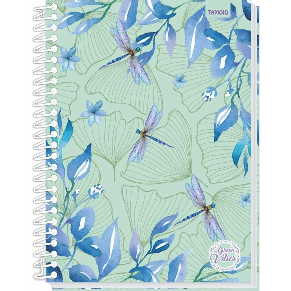 CADERNO 01X1 CAPA DURA GREEN VIBES 80FLS TAMOIO (PCT.C/04) - imagem 3