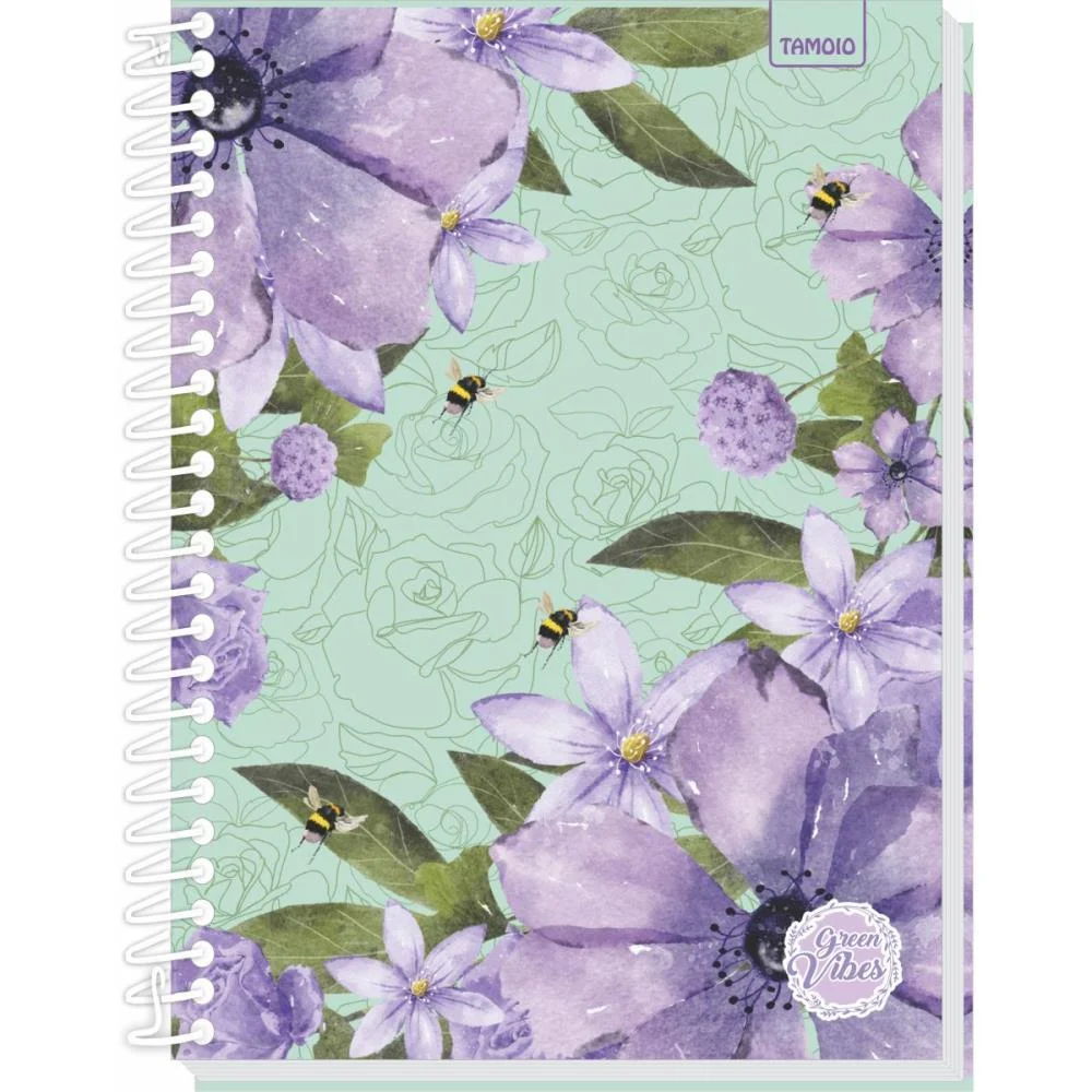 CADERNO 01X1 CAPA DURA GREEN VIBES 80FLS TAMOIO (PCT.C/04) - imagem 4