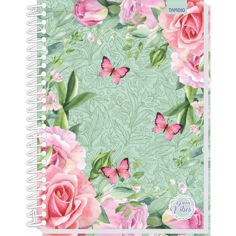CADERNO 01X1 CAPA DURA GREEN VIBES 80FLS TAMOIO (PCT.C/04) - imagem 5