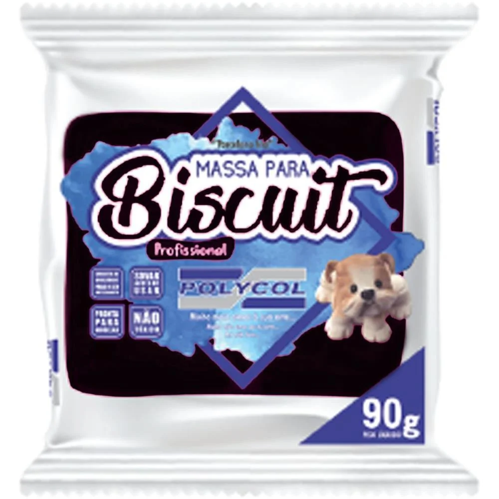 MASSA DE PORCELANA FRIA BISCUIT 90G PRETO POLYCOL (CX.C/12) - imagem 3