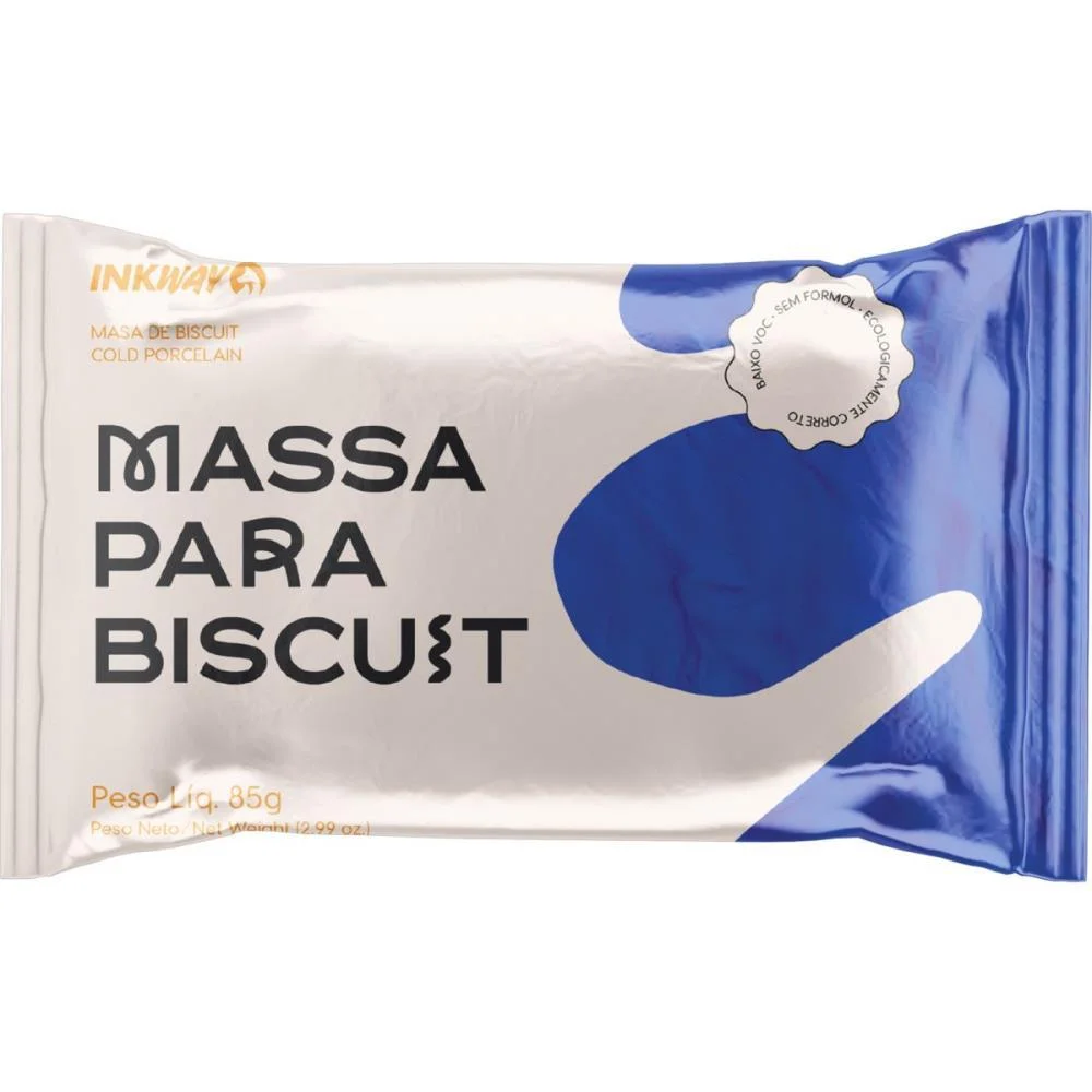 MASSA DE PORCELANA FRIA BISCUIT 85G AZUL COBALTO INK WAY (CX.C/10) - imagem 3