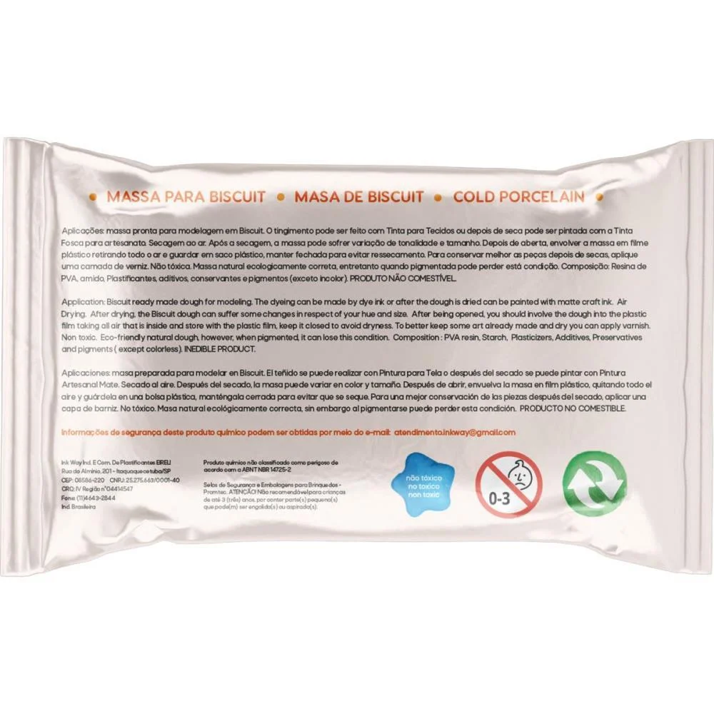 MASSA DE PORCELANA FRIA BISCUIT 85G AZUL COBALTO INK WAY (CX.C/10) - imagem 4