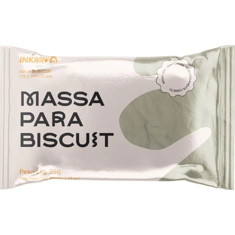 MASSA DE PORCELANA FRIA BISCUIT 85G NATURAL INK WAY (CX.C/10) - imagem 2