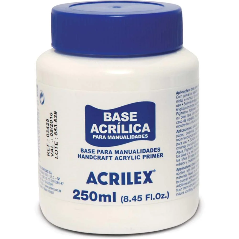 PRODUTO PARA ARTESANATO BASE ACRILICA 250ML. ACRILEX (CX.C/03) - imagem 3