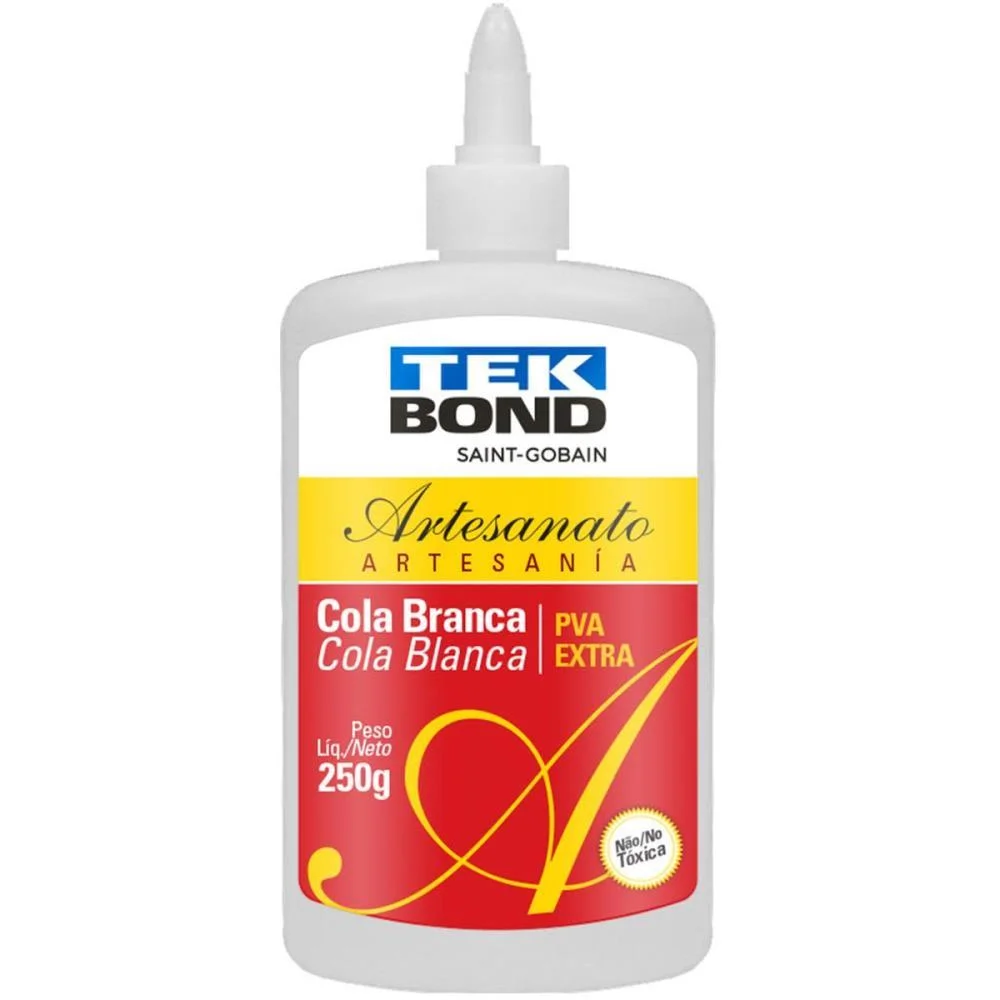 COLA PARA ARTESANATO BRANCA PVA EXTRA 250G. TEKBOND  - imagem 3