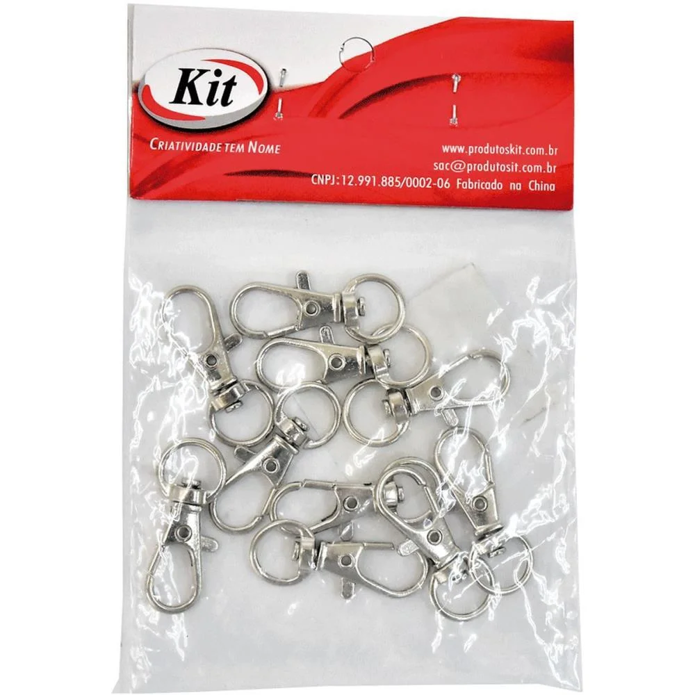 ARTESANATO MOSQUETAO 32MM NIQUELADO KIT (PCT.C/10) - imagem 4