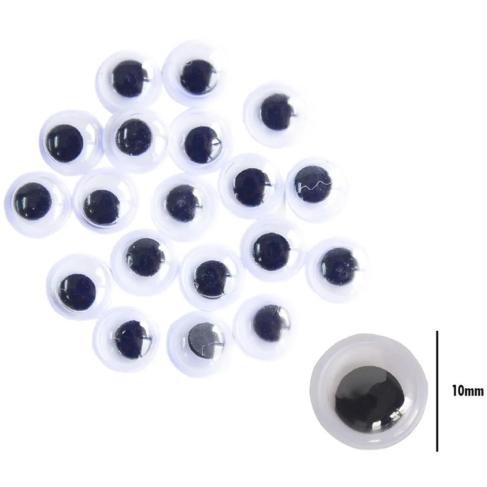 ARTESANATO OLHO MOVEL 10MM PRETO C/50UN. KIT (PCT.C/20) - imagem 3