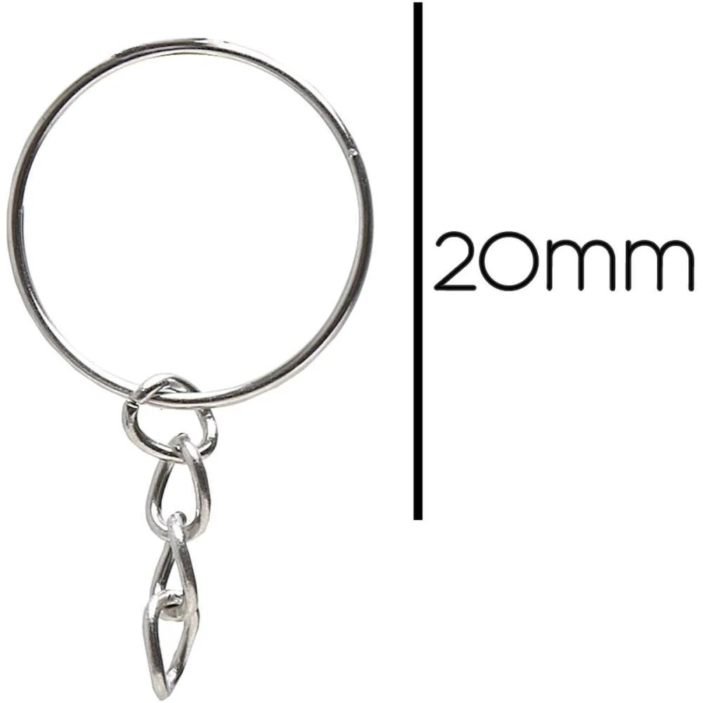 ARTESANATO ARGOLA CHAVEIRO NIQUELADA 20MM NYBC (PCT.C/250) - imagem 2