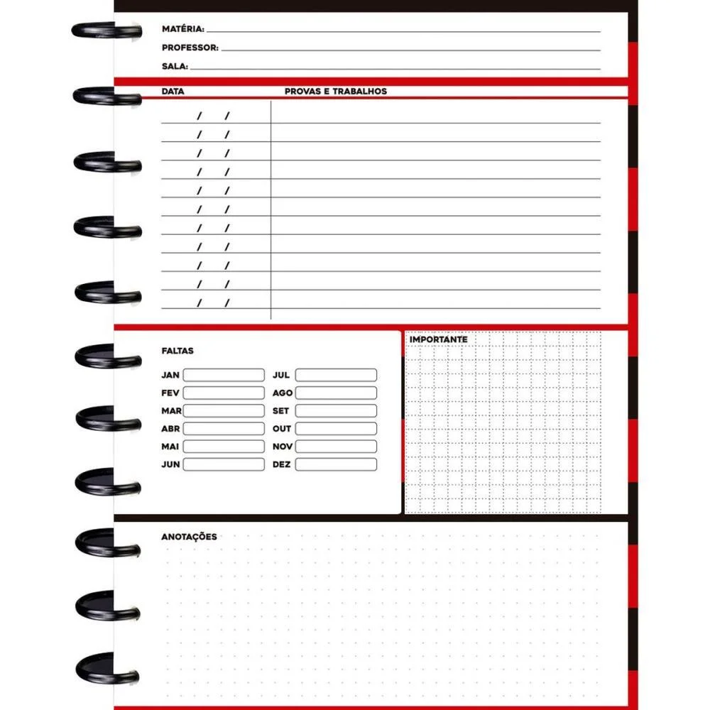 CADERNO 01X1 CAPA DURA FLAMENGO MOD.1- DISCO 80FLS KIT (UNIDADE) - imagem 3