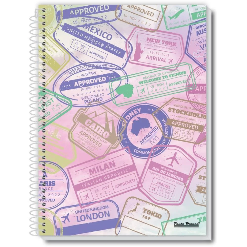 CADERNO 01X1 CAPA DURA UAU 96FLS. PAUTA BRANCA (PCT.C/05) - imagem 4
