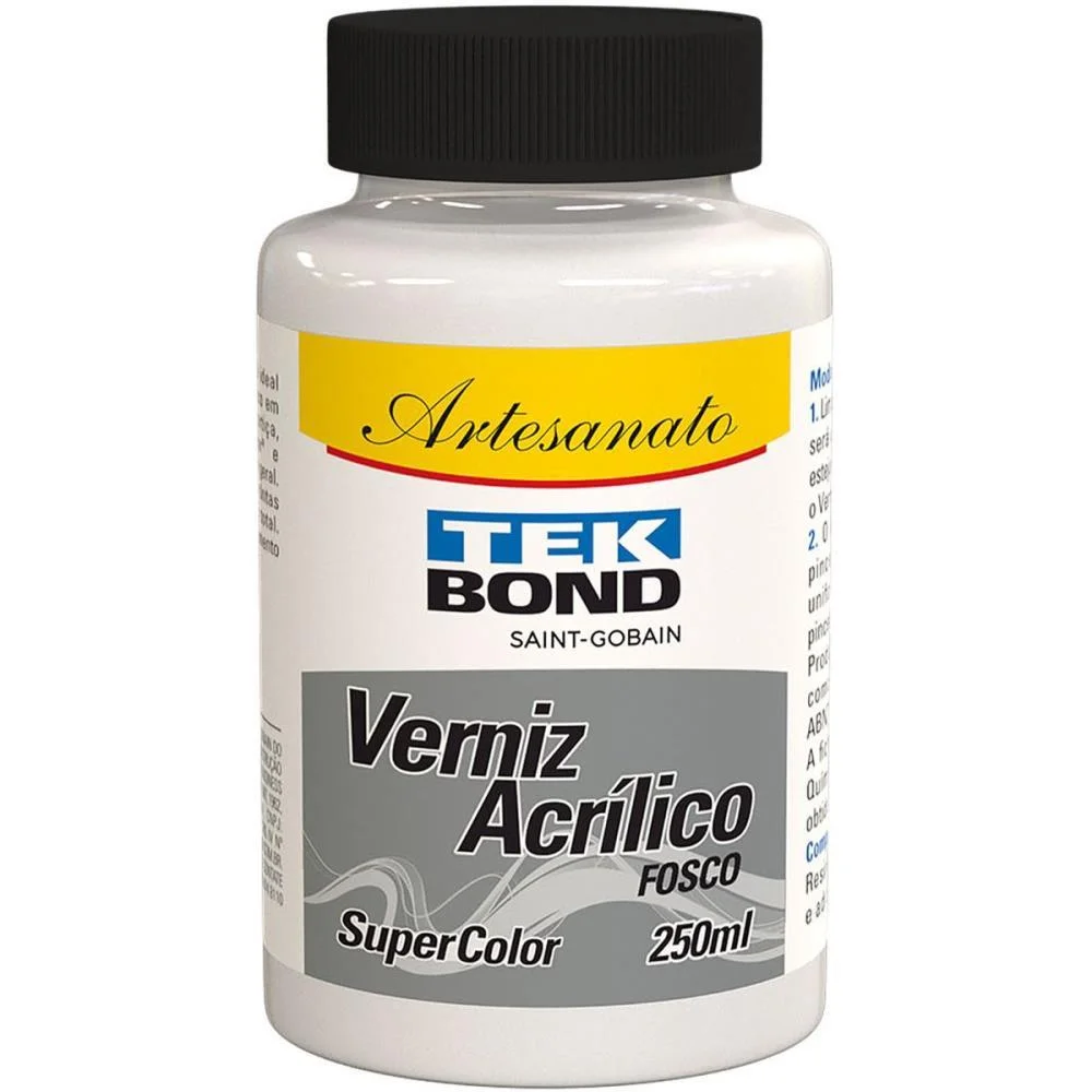 PRODUTO PARA ARTESANATO VERNIZ ACRILICO FOSCO 250ML TEKBOND (PCT.C/03) - imagem 3