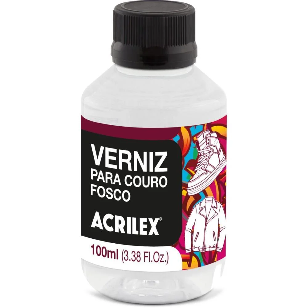 PRODUTO PARA ARTESANATO VERNIZ PARA COURO FOSCO 100ML ACRILEX (PCT.C/6) - imagem 3