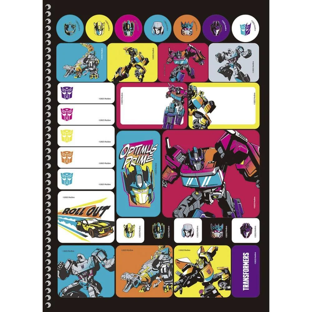 CADERNO 01X1 CAPA DURA TRANSFORMERS 80F ANIMATIVA (PCT.C/04) - imagem 6