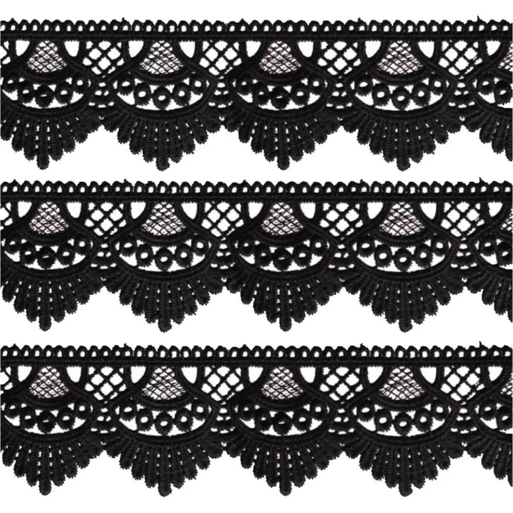 AVIAMENTO RENDA GUIPIR 13.7M. 68MM PRETA NYBC (ROLO) - imagem 3