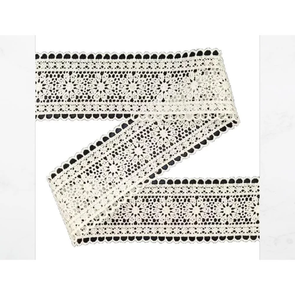 AVIAMENTO RENDA GUIPIR 13.7M. 55MM BRANC NYBC (ROLO) - imagem 2