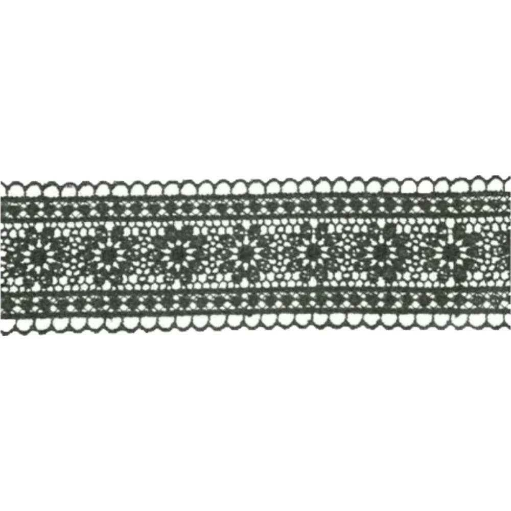 AVIAMENTO RENDA GUIPIR 13.7M. 55MM PRETA NYBC (ROLO) - imagem 3