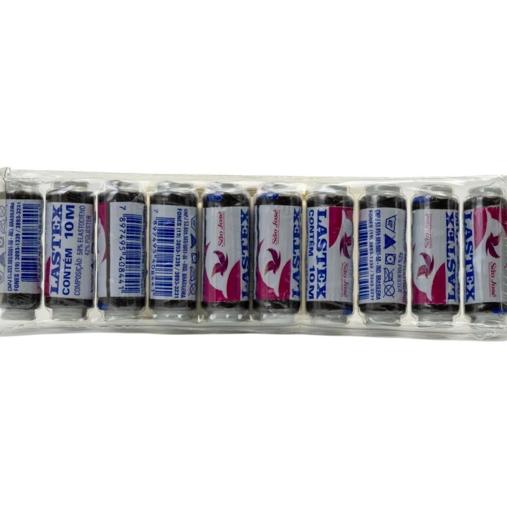 LASTEX PRETO TUBOS C/10M. SAO JOSE (PCT.C/10) - imagem 3