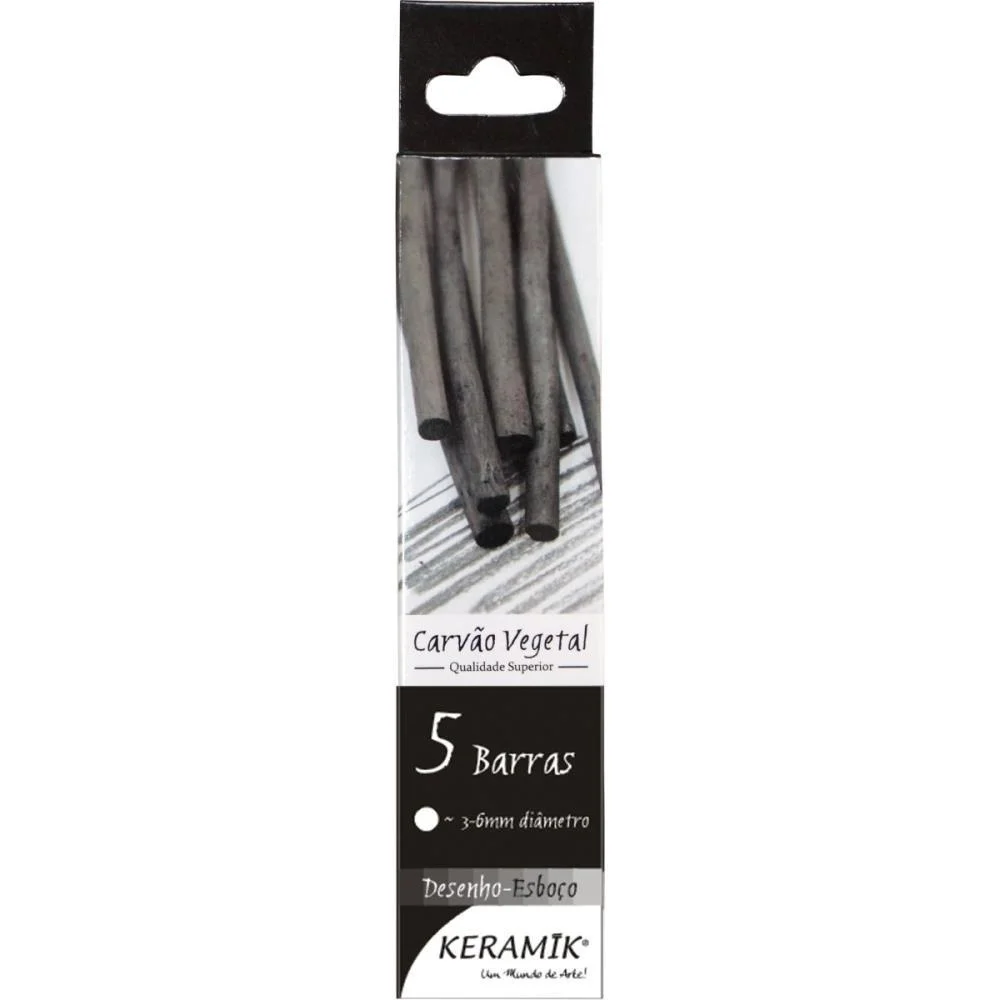 CARVAO PARA DESENHO VEGETAL NATURAL 3-6MM. KERAMIK (BL.C/05) - imagem 4
