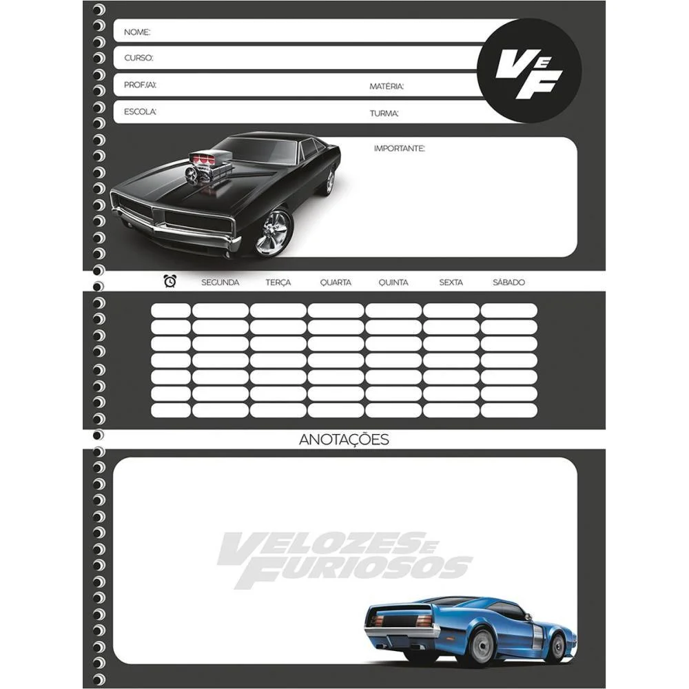 CADERNO 01X1 CAPA DURA VELOZES E FURIOSOS 80F ANIMATIVA (PCT.C/04) - imagem 5