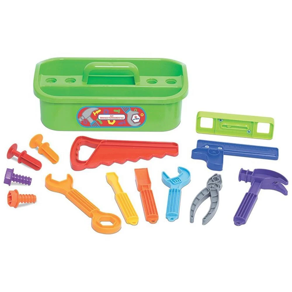 BRINCANDO DE PROFISSOES MALETA MINHAS FERRAMENTAS MERCO TOYS  - imagem 3
