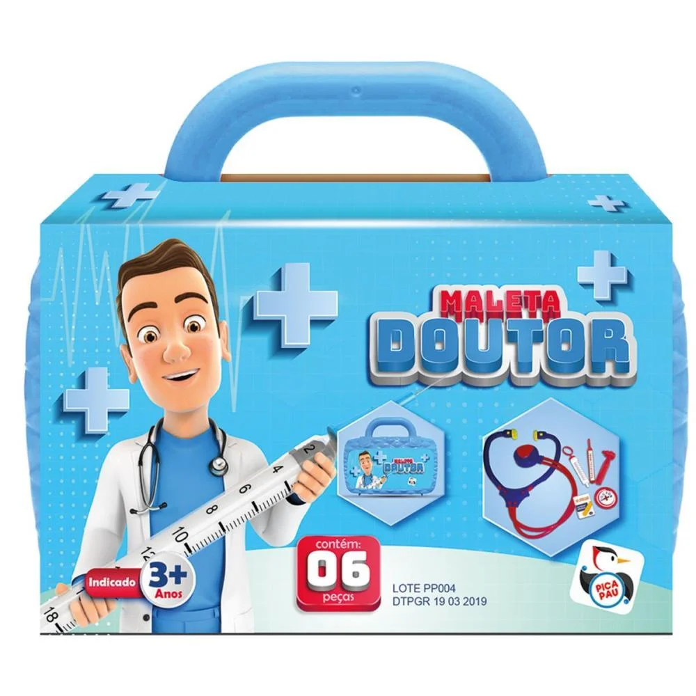 BRINCANDO DE PROFISSOES MALETA DOUTOR AZUL PICA PAU  - imagem 5