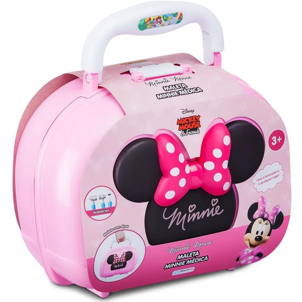 BRINCANDO DE PROFISSOES MINNIE MALETA MEDICA 7PCS MULTIKIDS  - imagem 2