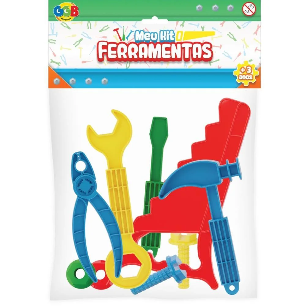BRINCANDO DE PROFISSOES MEU KIT FERRAMENTAS GGB PLAST  - imagem 4