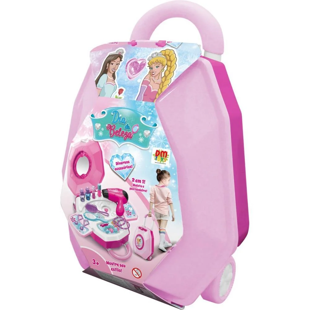 BRINCANDO DE PROFISSOES MALETA DIA DA BELEZA 2EM1 (S) DM TOYS  - imagem 8