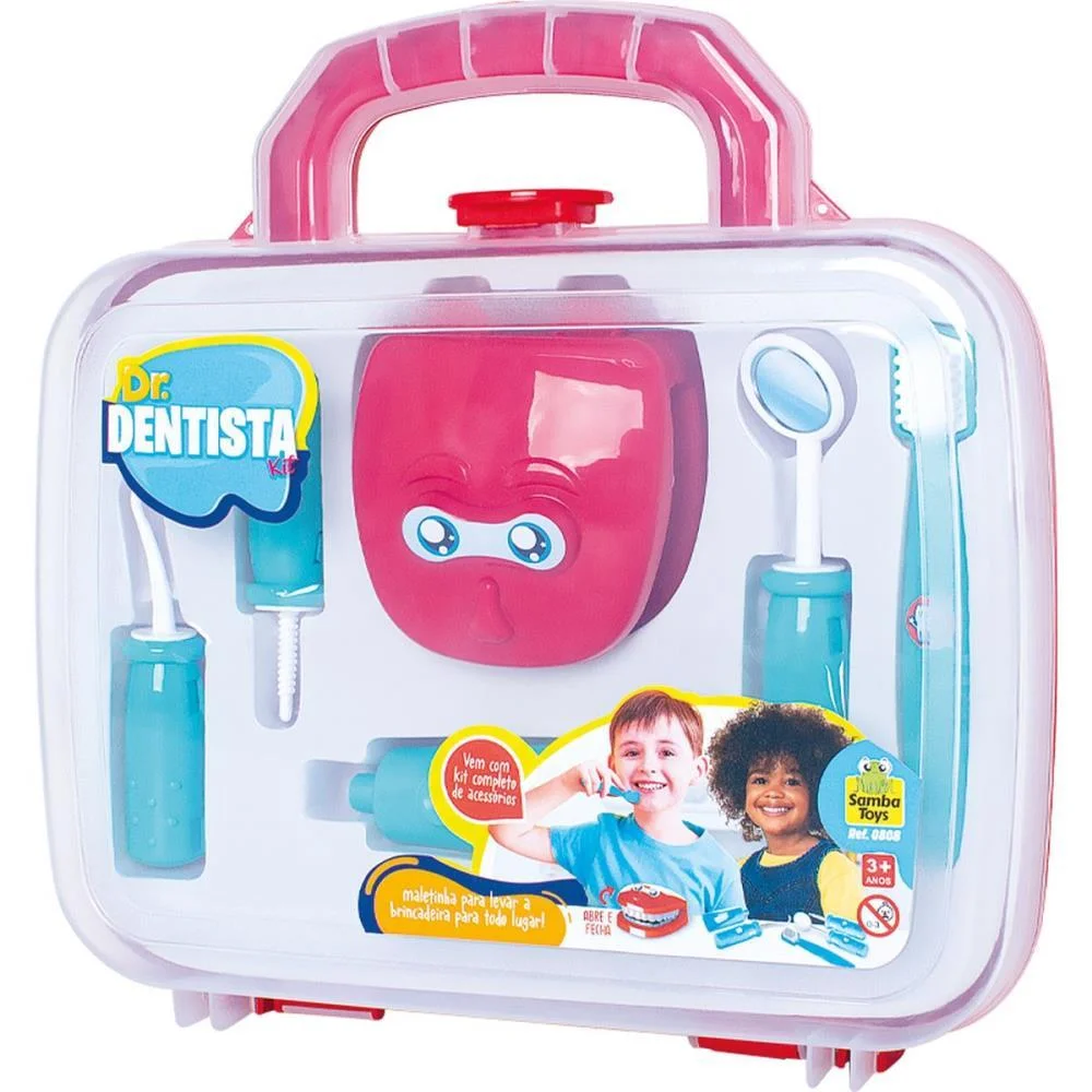 BRINCANDO DE PROFISSOES MALETA DR. DENTISTA SAMBA TOYS  - imagem 5