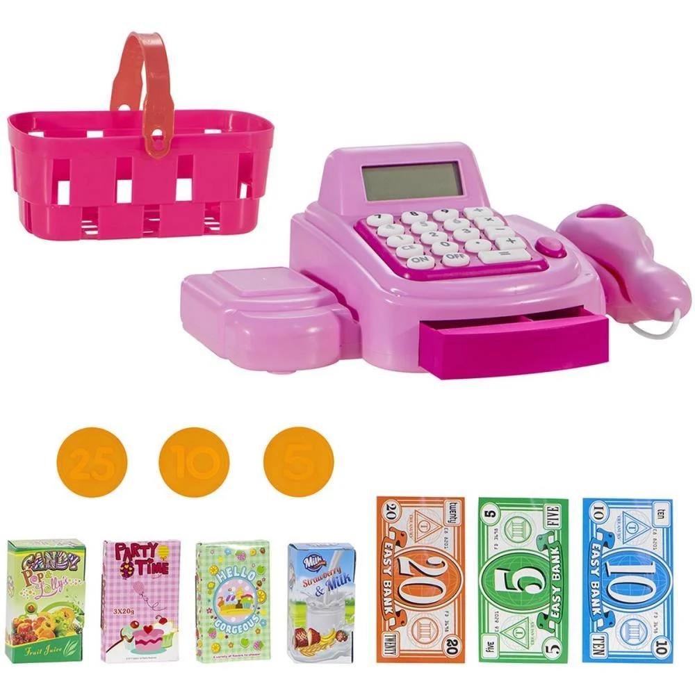 BRINCANDO DE PROFISSOES CAIXA REGISTRADORA C/15PECAS ART BRINK  - imagem 2