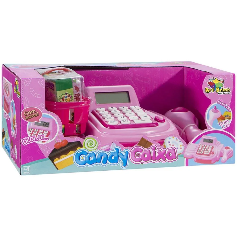 BRINCANDO DE PROFISSOES CAIXA REGISTRADORA C/15PECAS ART BRINK  - imagem 4