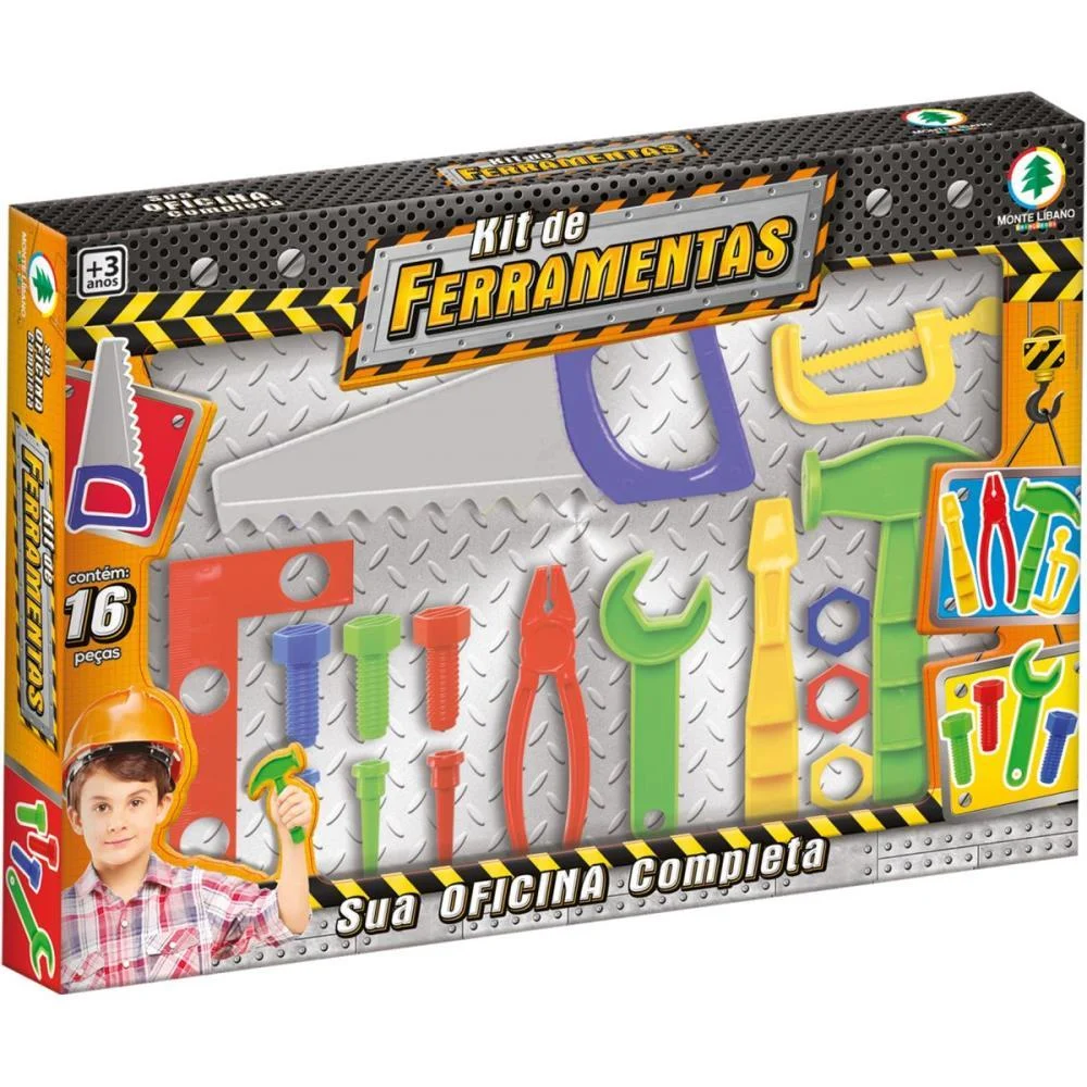 BRINCANDO DE PROFISSOES KIT FERRAMENTAS MONTE LIBANO  - imagem 4