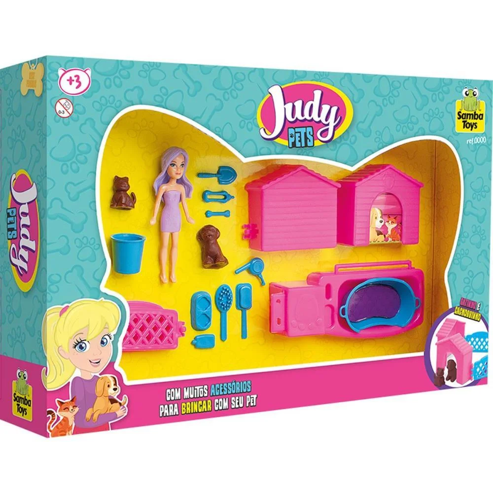BRINCANDO DE PROFISSOES JUDY PETS C/ACESSORIOS SAMBA TOYS  - imagem 4
